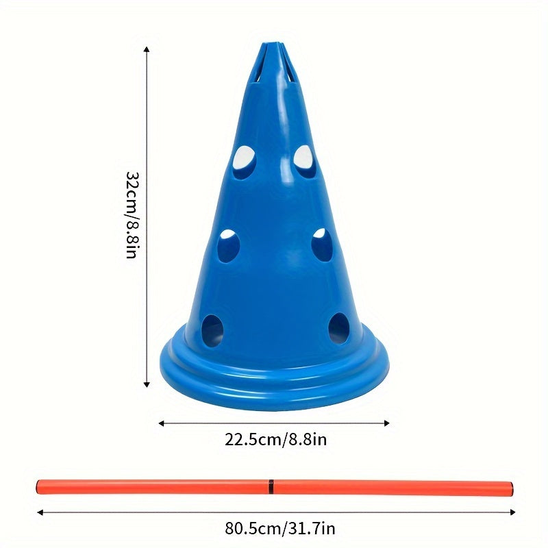 15-Piece Adjustable Sports Training Cones Set